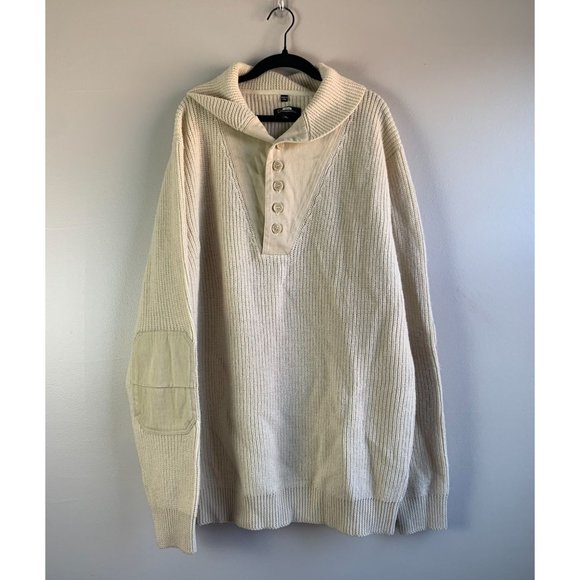 National Geographic 100% Wool Elbow Patch Sweater XL - Picture 3 of 10
